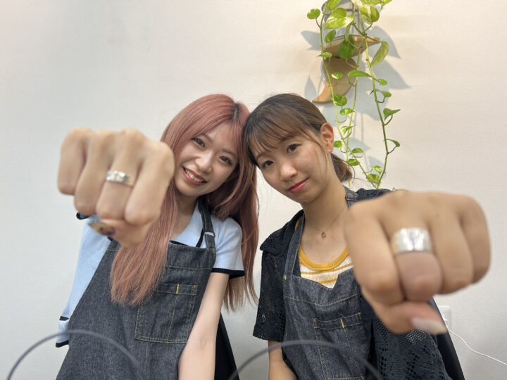 お友達と作る手作りリング体験　兵庫県からお越しの20代女性の画像
