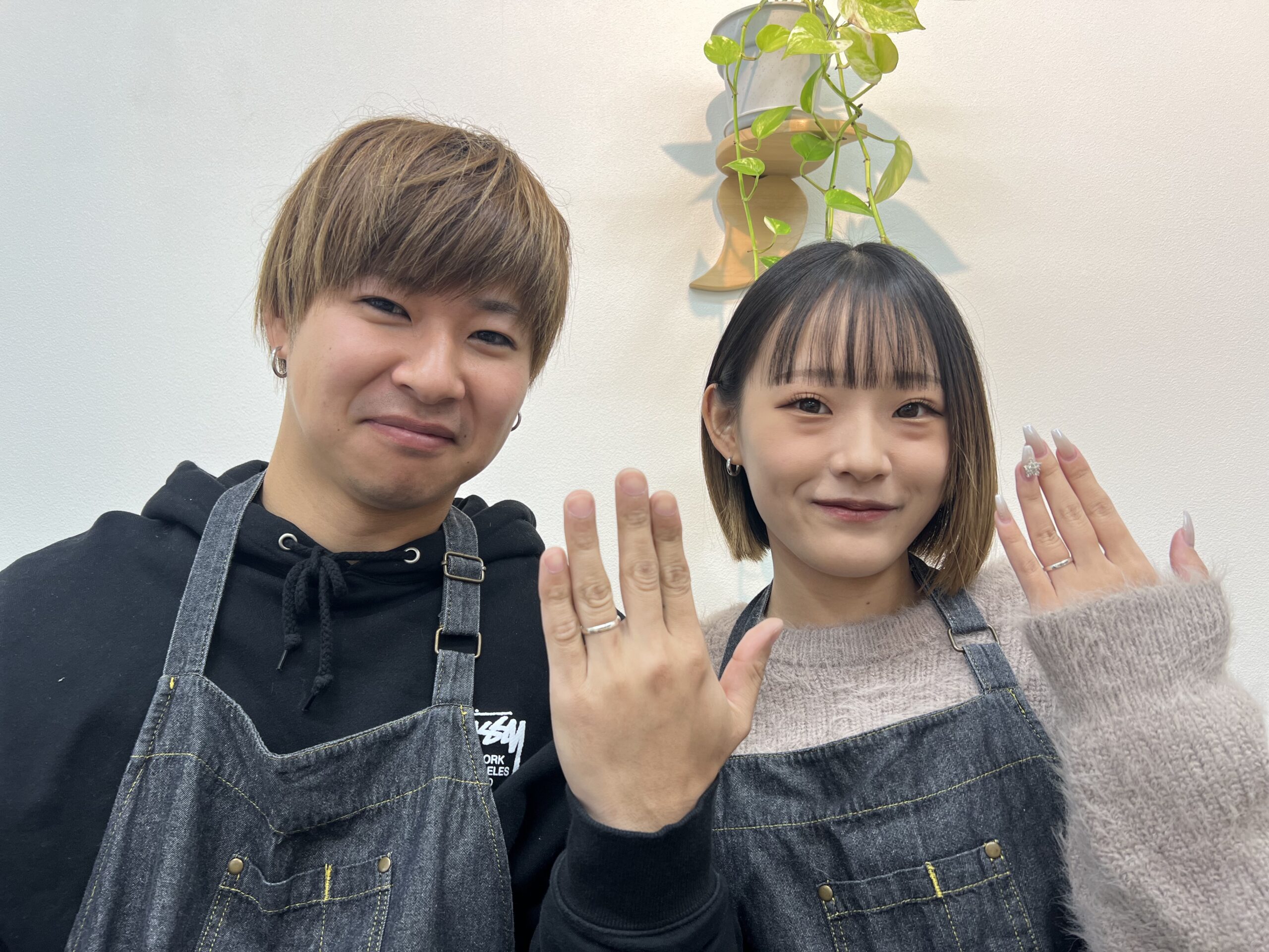 結婚指輪をシルバーで!手作りリング体験 和歌山県20代カップル